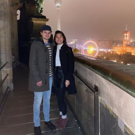 Nolan with his probable girlfriend in Germany